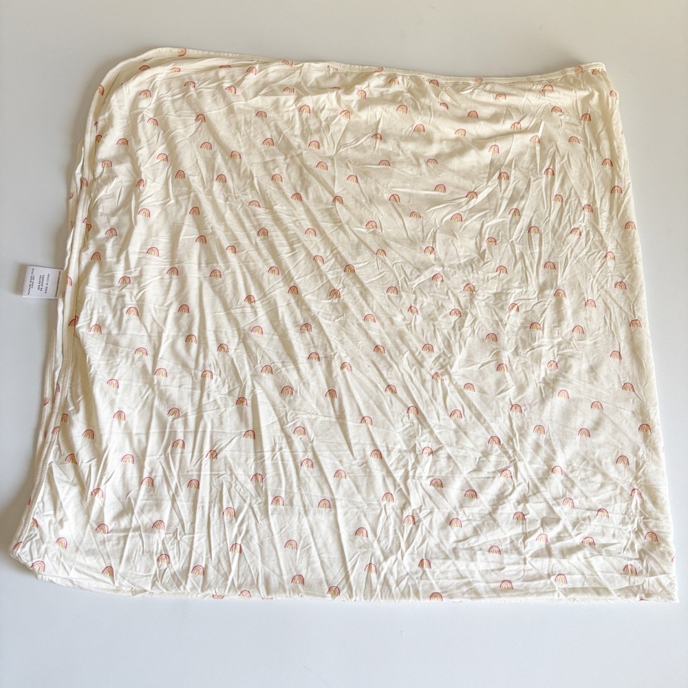 Lou Lou and Company Baby Boho Rainbow Bamboo Stretchy Swaddle Blanket 45x45